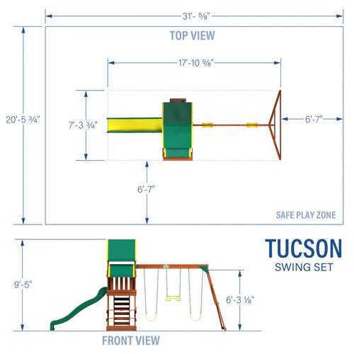 Backyard Discovery Tucson Swing Set
